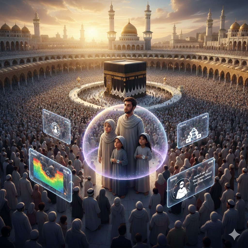 Refad pilgrim support — wayfinding and safety at the Grand Mosque